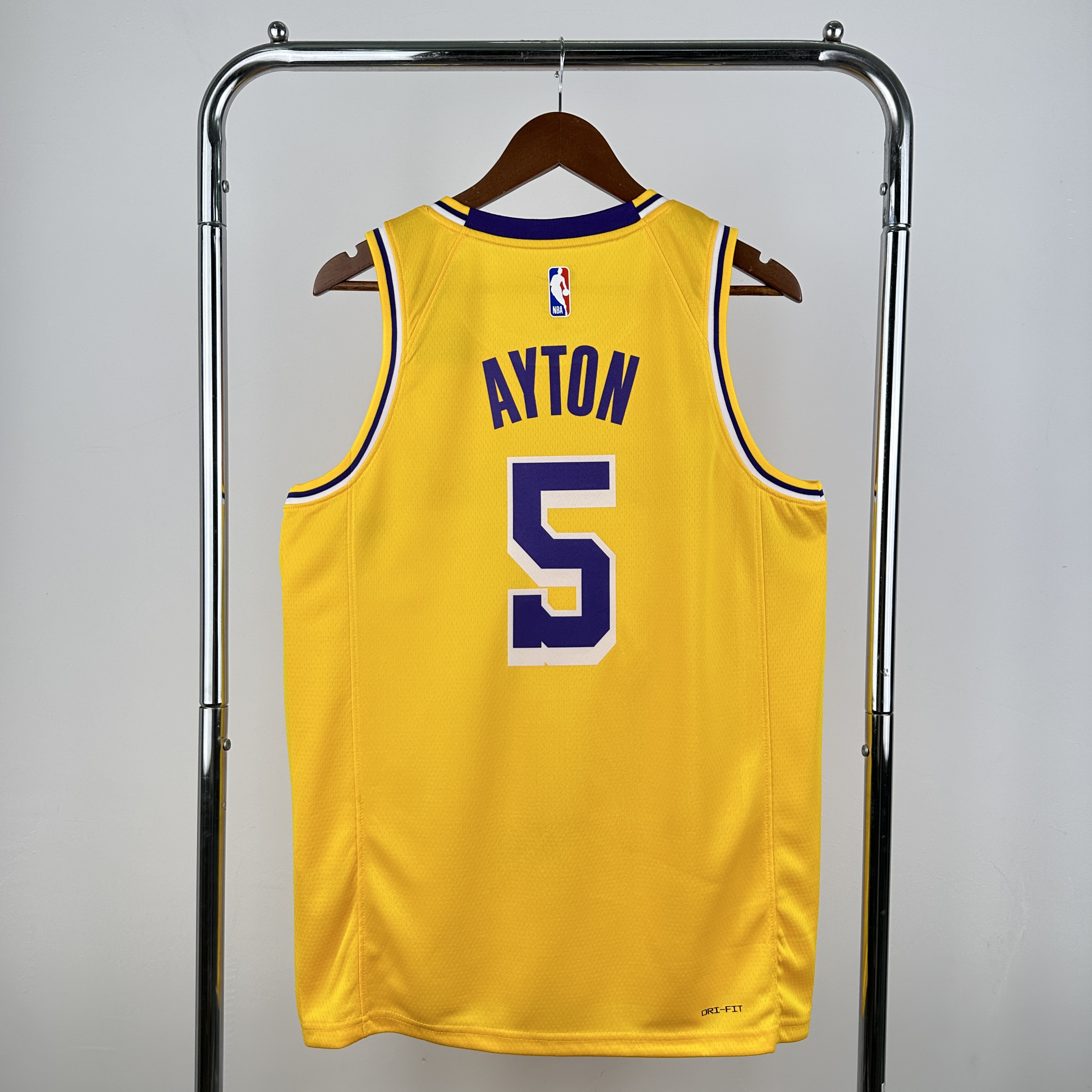 Men Los Angeles Lakers 5 Ayton yellow 2025 NBA jerseys 001